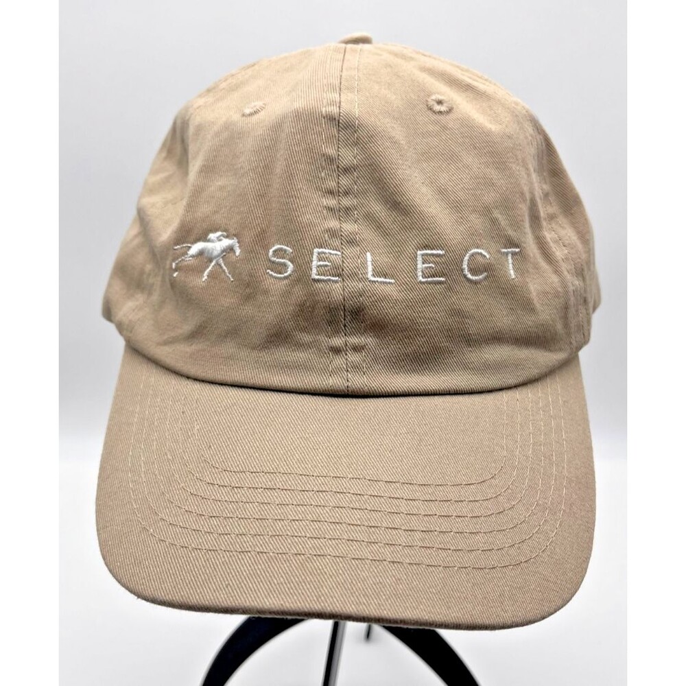 Keeneland Select Ball Cap Hat Tan Strapback Horse Racing
